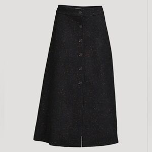 Chloe A-Line Tweed Midi Skirt